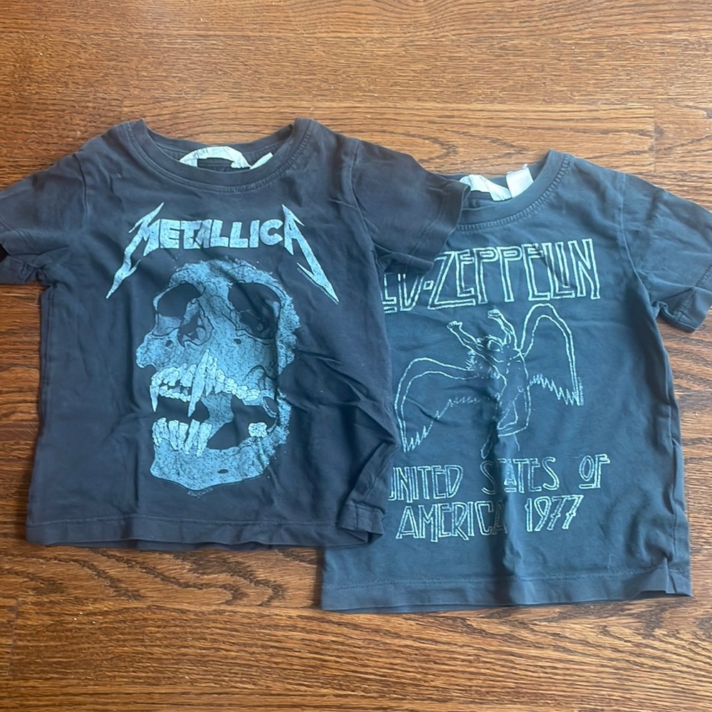 H&M band tshirts Metallica Led Zepplin